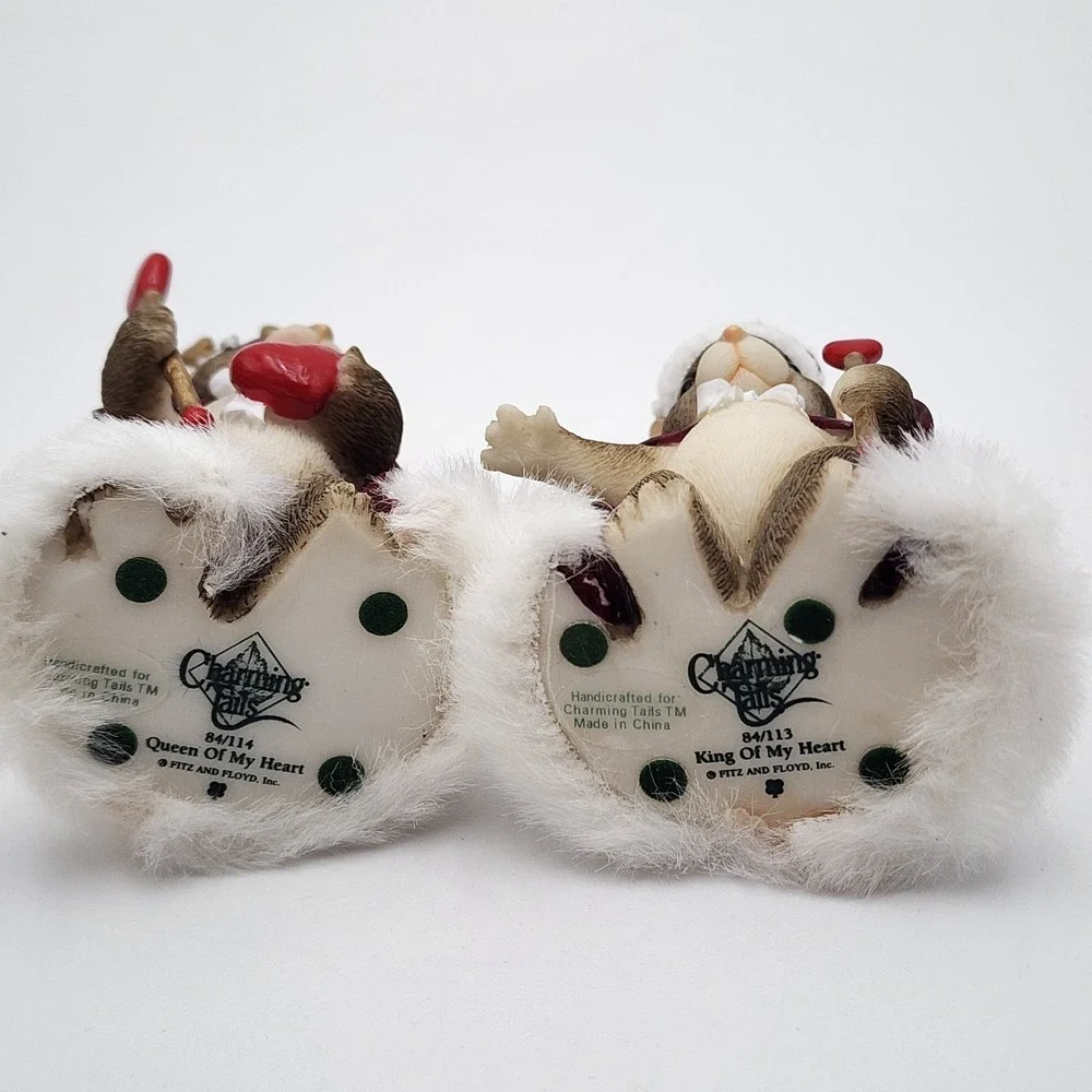Charming Tails Queen‎ of My Heart 84/114 King of My Heart 84/113 Mice Figurines